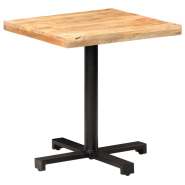 vidaXL Τραπέζι Bistro Τετράγωνο 70x70x75cm Ακατέργαστο Ξύλο Μάνγκο 1 τεμ.