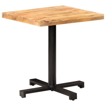vidaXL Τραπέζι Bistro Τετράγωνο 70x70x75cm Ακατέργαστο Ξύλο Μάνγκο 1 τεμ.