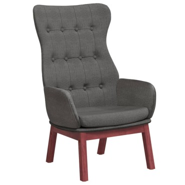 vidaXL Πολυθρόνα Relax Σκούρο Γκρι Υφασμάτινη 70x77x94cm 1 τεμ.