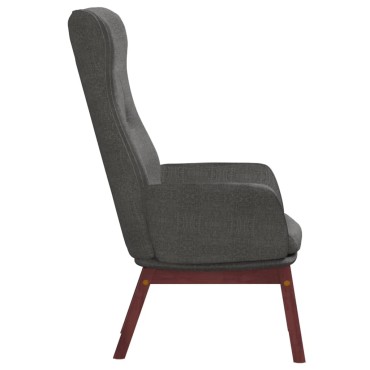 vidaXL Πολυθρόνα Relax Σκούρο Γκρι Υφασμάτινη 70x77x94cm 1 τεμ.
