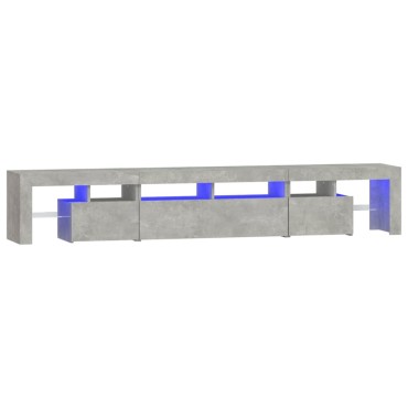 vidaXL Έπιπλο Τηλεόρασης με LED Γκρι Σκυροδέματος 230x36,5x40 εκ.