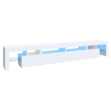 vidaXL Έπιπλο Τηλεόρασης με LED Λευκό 260x36,5x40cm