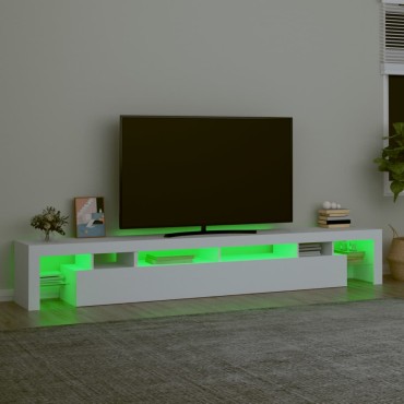 vidaXL Έπιπλο Τηλεόρασης με LED Λευκό 260x36,5x40cm
