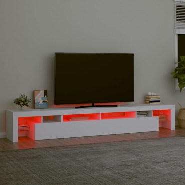 vidaXL Έπιπλο Τηλεόρασης με LED Λευκό 260x36,5x40cm