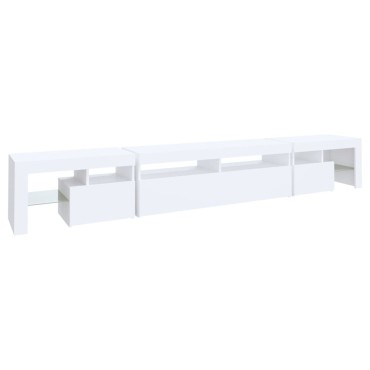 vidaXL Έπιπλο Τηλεόρασης με LED Λευκό 260x36,5x40cm