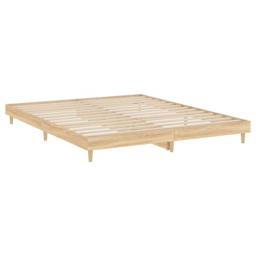 vidaXL Πλαίσιο Κρεβατιού Χωρ. Στρώμα Sonoma Δρυς 120x200εκ. Επ. Ξύλο