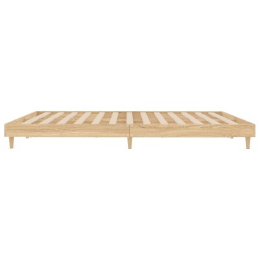 vidaXL Πλαίσιο Κρεβατιού Χωρ. Στρώμα Sonoma Δρυς 120x200εκ. Επ. Ξύλο