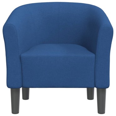 vidaXL Πολυθρόνα Μπάρελ Μπλε Υφασμάτινη 46,5x45cm 1 τεμ.