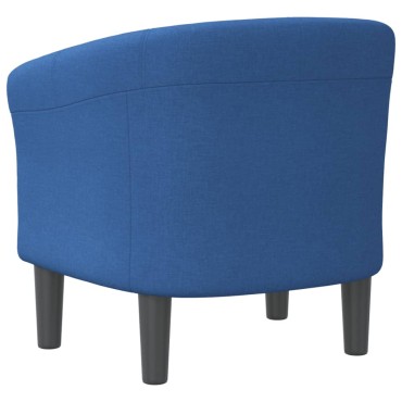 vidaXL Πολυθρόνα Μπάρελ Μπλε Υφασμάτινη 46,5x45cm 1 τεμ.
