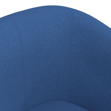 vidaXL Πολυθρόνα Μπάρελ Μπλε Υφασμάτινη 46,5x45cm 1 τεμ.