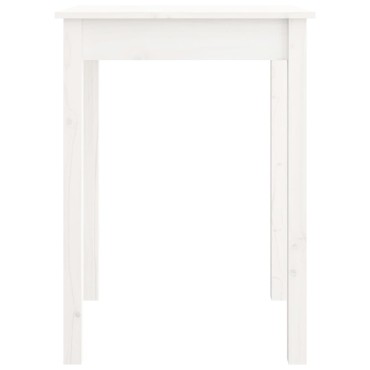 vidaXL Τραπεζαρία Λευκή 55x55x75cm από Μασίφ Ξύλο Πεύκου 1 τεμ.