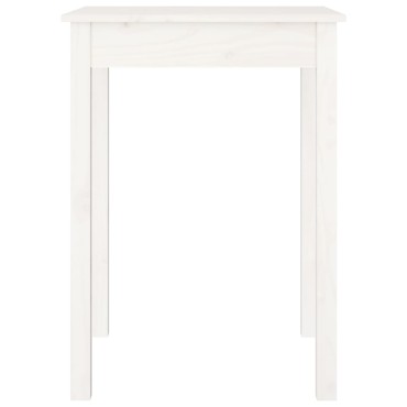 vidaXL Τραπεζαρία Λευκή 55x55x75cm από Μασίφ Ξύλο Πεύκου 1 τεμ.