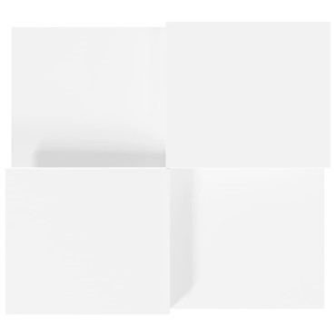vidaXL Τραπεζάκια Σαλονιού 2 τεμ. Λευκά από Επεξεργασμένο Ξύλο 111,5x50x33cm