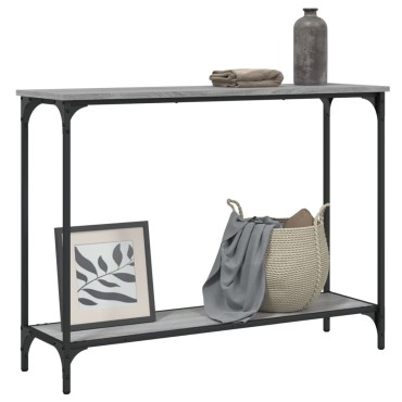 vidaXL Τραπέζι Κονσόλα Γκρι Sonoma 101x30,5x75cm Επεξεργασμένο Ξύλο 1 τεμ.