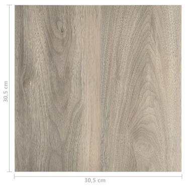vidaXL Δάπεδο Αυτοκόλλητο Taupe 55 τεμ. 5,11 μ² από PVC