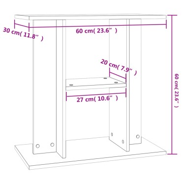 vidaXL Βάση Ενυδρείου Μαύρη 60 x 30 x 60 εκ. από Επεξεργασμένο Ξύλο