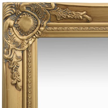 vidaXL Καθρέφτης Τοίχου με Μπαρόκ Στιλ Χρυσός 50 x 80 εκ.