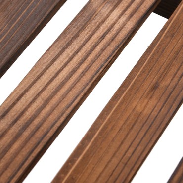 vidaXL Βάση Λουλουδιών με Ρόδες 110x25x115 εκ. από Μασίφ Ξύλο Ελάτης