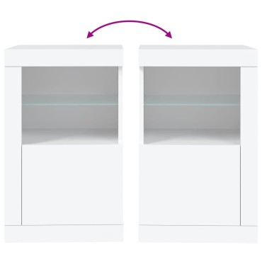 vidaXL Nτουλάπι Βοηθητικό με Φώτα LED Λευκό από Επεξεργασμένο ξύλο 41x37x67cm