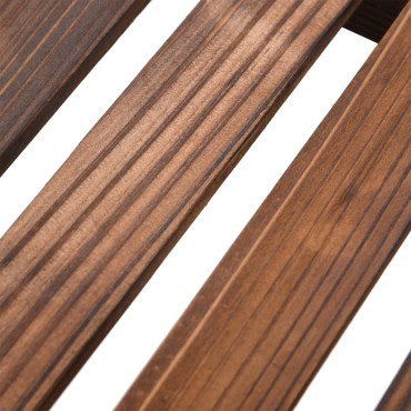 vidaXL Βάση Λουλουδιών με Ρόδες 110x25x78 εκ. από Μασίφ Ξύλο Ελάτης