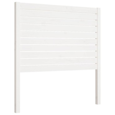vidaXL Κεφαλάρι Κρεβατιού Λευκό 81x4x100cm από Μασίφ Ξύλο Πεύκου 1 τεμ.
