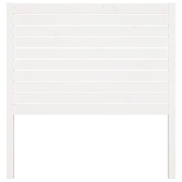 vidaXL Κεφαλάρι Κρεβατιού Λευκό 81x4x100cm από Μασίφ Ξύλο Πεύκου 1 τεμ.