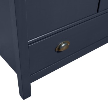 vidaXL Ντουλάπα Hill Τρίφυλλη Γκρι 127x50x170cm Μασίφ Ξύλο Πεύκου 1 τεμ.