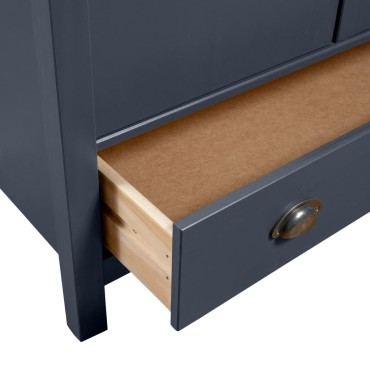 vidaXL Ντουλάπα Hill Τρίφυλλη Γκρι 127x50x170cm Μασίφ Ξύλο Πεύκου 1 τεμ.