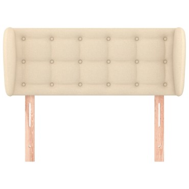 vidaXL Κεφαλάρι με Πτερύγια Κρεμ 103x23x78/88cm Υφασμάτινο 1 τεμ.