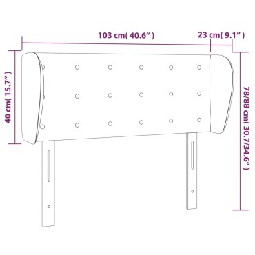 vidaXL Κεφαλάρι με Πτερύγια Κρεμ 103x23x78/88cm Υφασμάτινο 1 τεμ.