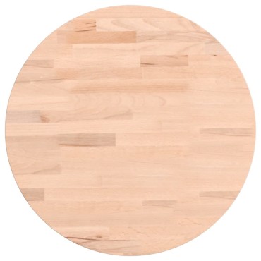 vidaXL Επιφάνεια Τραπεζιού Στρογγυλή 40x4cm Μασίφ Ξύλο Οξιάς 1 τεμ.