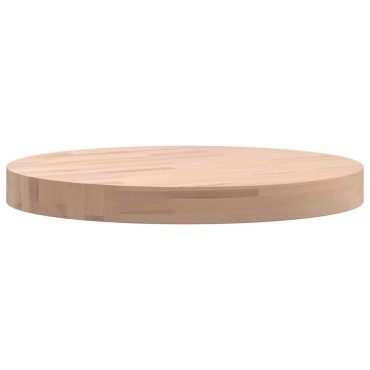 vidaXL Επιφάνεια Τραπεζιού Στρογγυλή 40x4cm Μασίφ Ξύλο Οξιάς 1 τεμ.