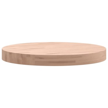 vidaXL Επιφάνεια Τραπεζιού Στρογγυλή 40x4cm Μασίφ Ξύλο Οξιάς 1 τεμ.