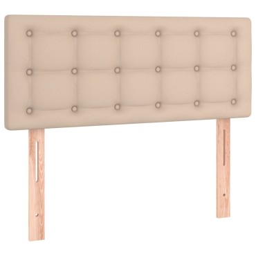 vidaXL Κεφαλάρι Κρεβατιού Καπουτσίνο 100x5x78/88cm Συνθετικό Δέρμα 1 τεμ.