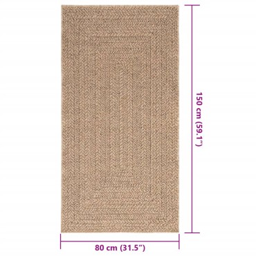 vidaXL Χαλί ZIZUR Όψη Γιούτας Εσωτ. & Εξωτ. Χώρου 80x150cm