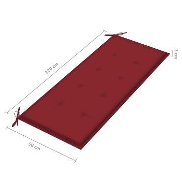 vidaXL Παγκάκι Κήπου από Μπαμπού με Μαξιλάρι 120x55x90cm 1 τεμ.