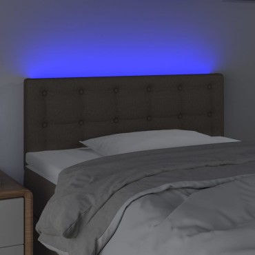 vidaXL Κεφαλάρι Κρεβατιού LED Taupe 80x5x78/88cm Υφασμάτινο 1 τεμ.