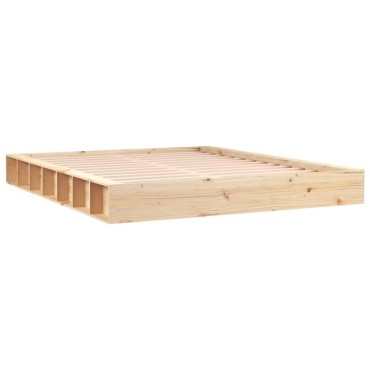 vidaXL Πλαίσιο Κρεβατιού 120x200cm από Μασίφ Ξύλο 1 τεμ. - Μονό