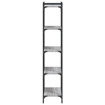 vidaXL Βιβλιοθήκη 5 Επιπέδων Γκρι Sonoma 60x30x154cm Επεξεργ. Ξύλο 1 τεμ.