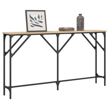 vidaXL Τραπέζι Κονσόλα Sonoma Δρυς 140x23x75cm από Επεξεργ. Ξύλο 1 τεμ.