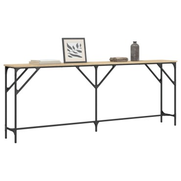 vidaXL Τραπέζι Κονσόλα Sonoma Δρυς 200x29x75cm Επεξεργασμένο Ξύλο 1 τεμ.