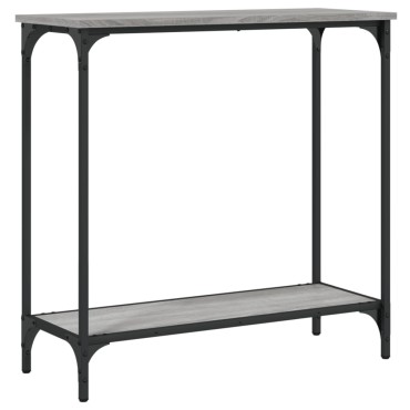 vidaXL Τραπέζι Κονσόλα Γκρι Sonoma 75x30,5x75cm Επεξεργ. Ξύλο 1 τεμ.