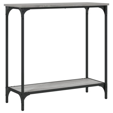 vidaXL Τραπέζι Κονσόλα Γκρι Sonoma 75x30,5x75cm Επεξεργ. Ξύλο 1 τεμ.