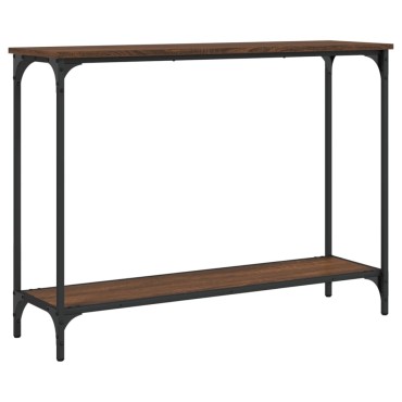 vidaXL Τραπέζι Κονσόλα Καφέ Δρυς 101x30,5x75cm Επεξεργασμένο Ξύλο 1 τεμ.
