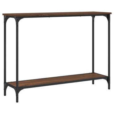 vidaXL Τραπέζι Κονσόλα Καφέ Δρυς 101x30,5x75cm Επεξεργασμένο Ξύλο 1 τεμ.