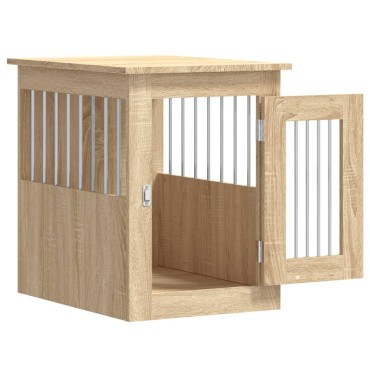 vidaXL Κλουβί Σκύλου Sonoma Δρυς 45 x 62 x 59 εκ. Επεξεργ. Ξύλο
