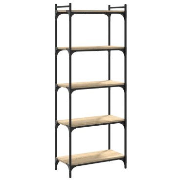 vidaXL Βιβλιοθήκη 5 Επιπέδων Sonoma Δρυς 60x30x154cm Επεξεργ. Ξύλο 1 τεμ.