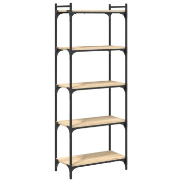 vidaXL Βιβλιοθήκη 5 Επιπέδων Sonoma Δρυς 60x30x154cm Επεξεργ. Ξύλο 1 τεμ.
