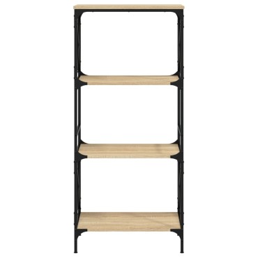 vidaXL Βιβλιοθήκη 4 Επιπέδων Sonoma Δρυς 59x35x132cm Επεξεργ. Ξύλο 1 τεμ.