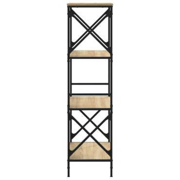 vidaXL Βιβλιοθήκη 4 Επιπέδων Sonoma Δρυς 59x35x132cm Επεξεργ. Ξύλο 1 τεμ.